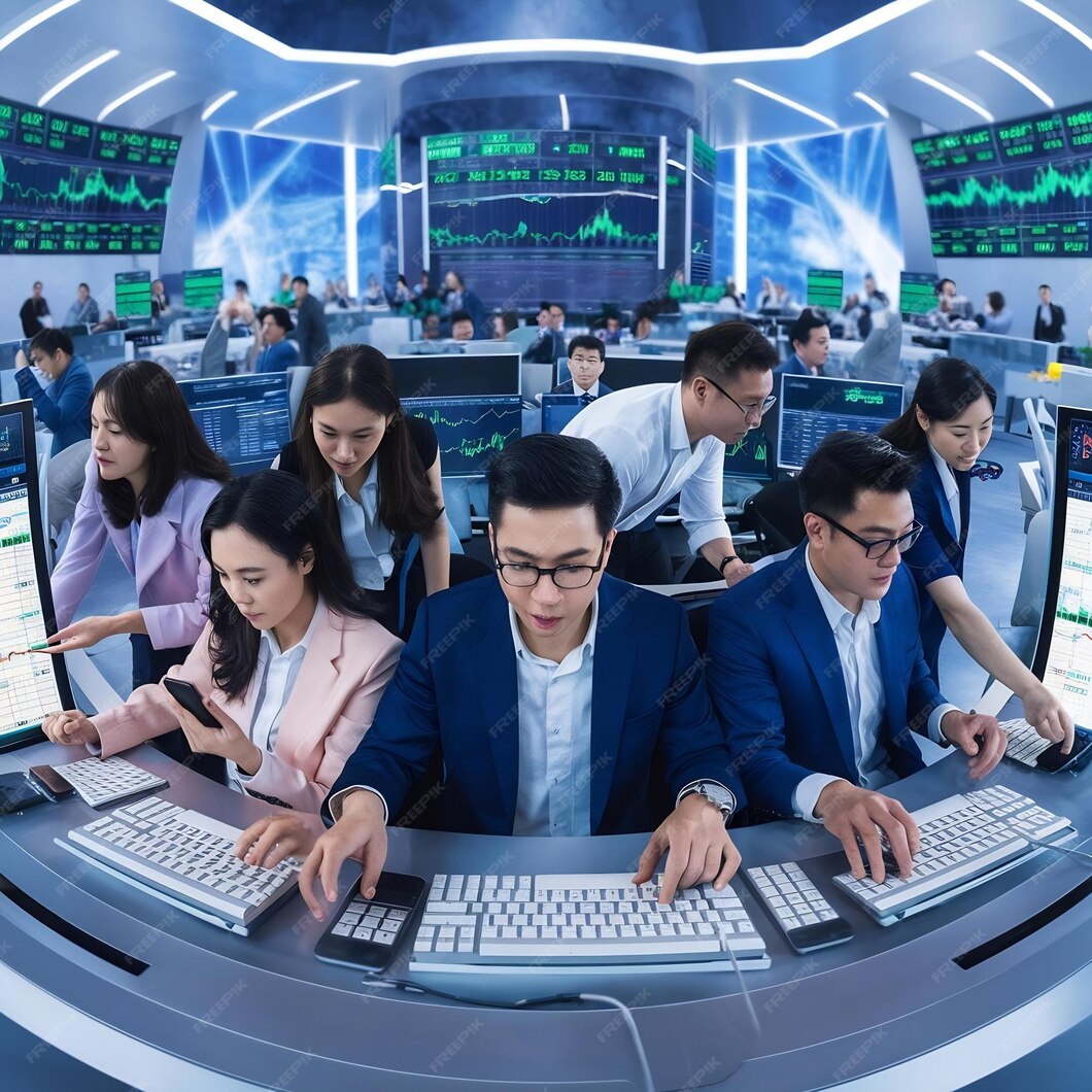 online-stock-exchange-team_926199-3070993