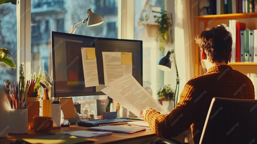 person-sits-desk-with-computer-note-that-says-post-it_1153744-100939